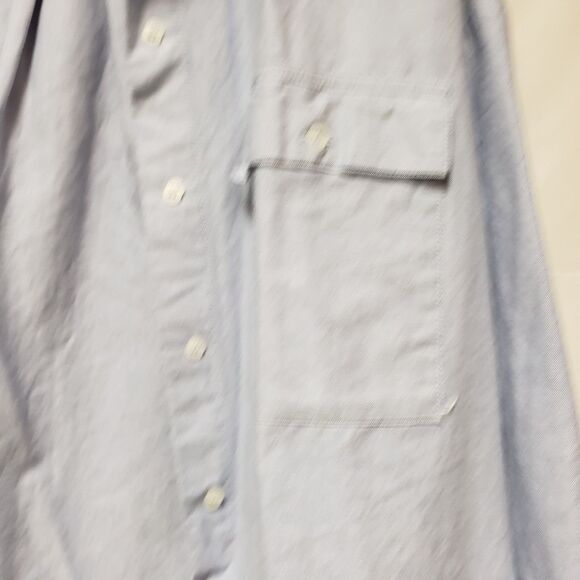 Women's Zara Fit Loose Light Blue Cotton Button Down Shirt Sz M PO Excellent - Picture 11 of 12